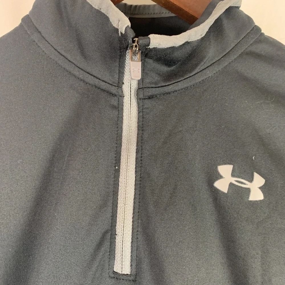 Under Armour Girls Black All Seasons‎ Gear Zip Track Jacket YMD Thumb Holes